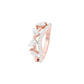 Angular Pear Wave Diamond Ring 18 KT / Rose Gold / 18