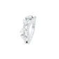 Angular Pear Wave Diamond Ring 18 KT / White Gold / 18