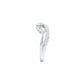 Angular Pear Wave Diamond Ring 18 KT / White Gold / 18