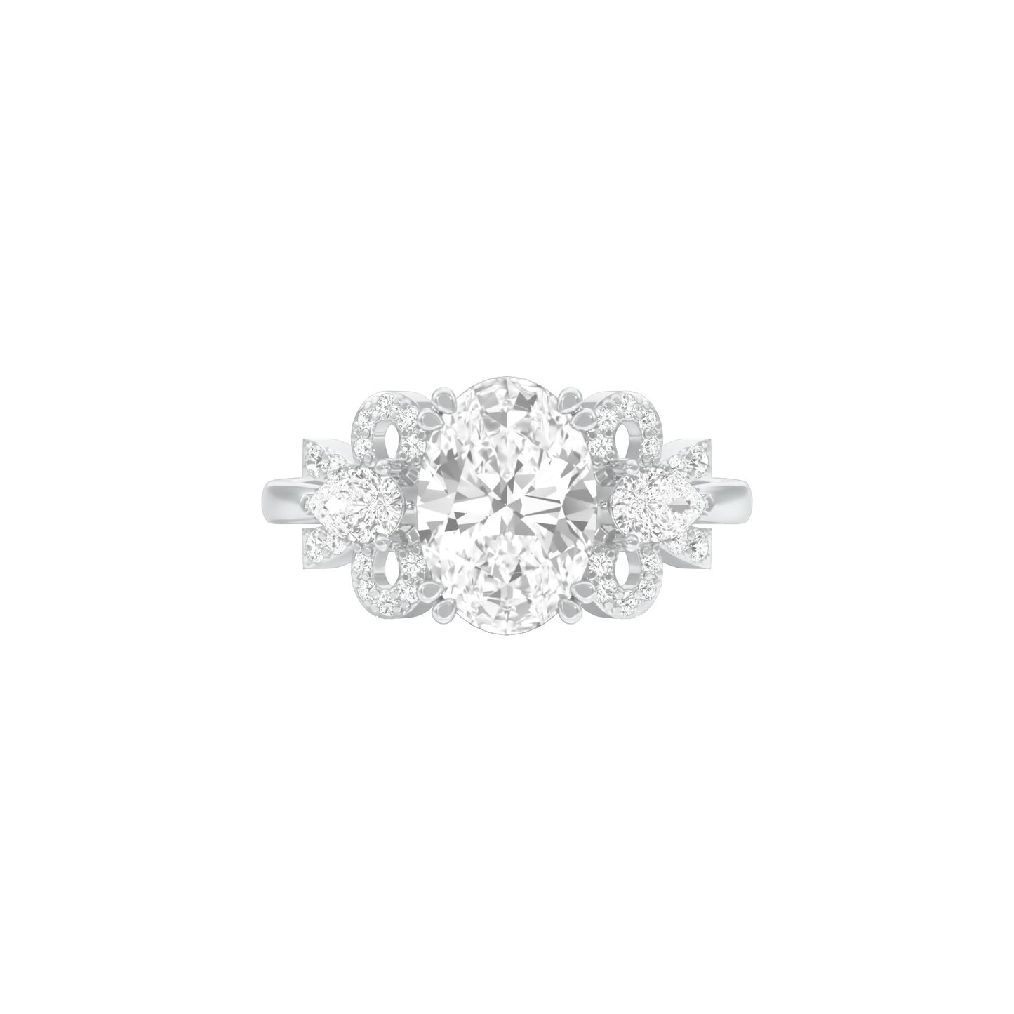 DLR001822 18 KT / White Gold / 22