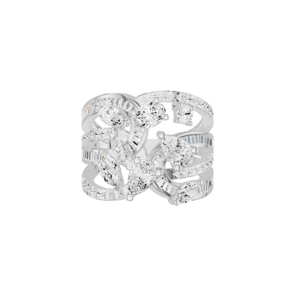 Pear Crest Diamond Cocktail Ring