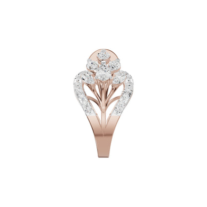 Multi Shape Diamond Cluster Cocktail Ring