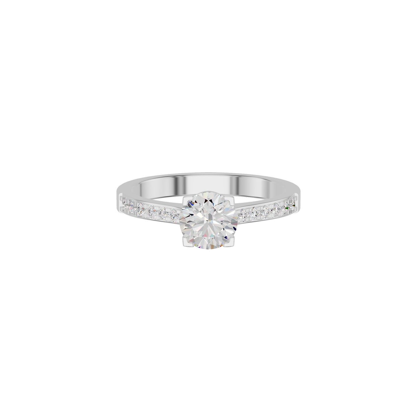 Timeless Sparkle Diamond Ring 18 KT / White Gold / 18