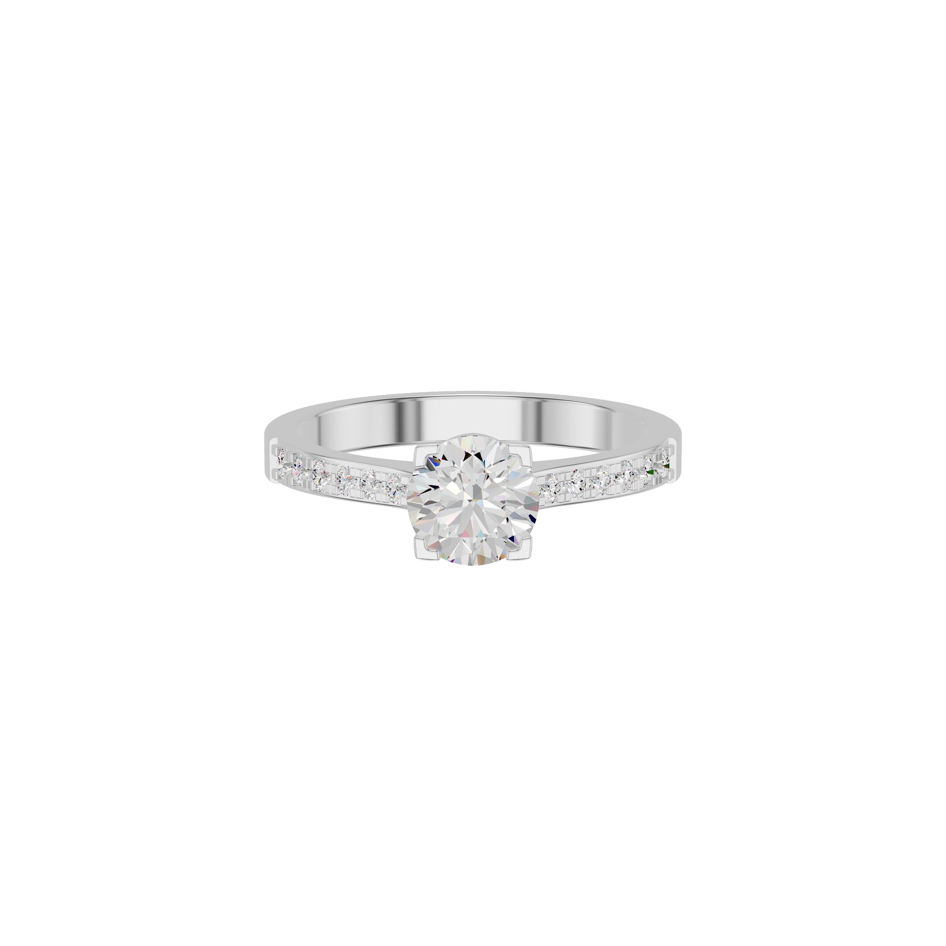 Timeless Sparkle Diamond Ring 18 KT / White Gold / 18