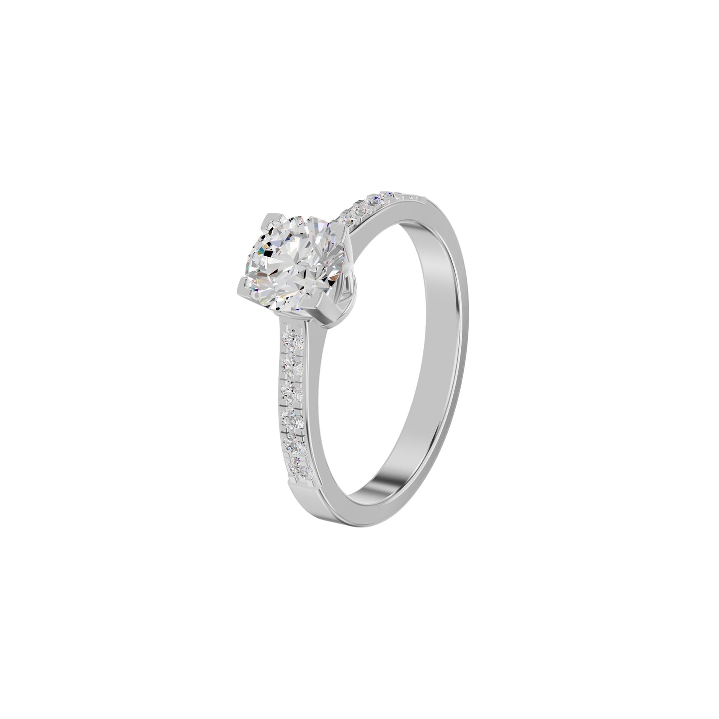 Timeless Sparkle Diamond Ring 18 KT / White Gold / 18