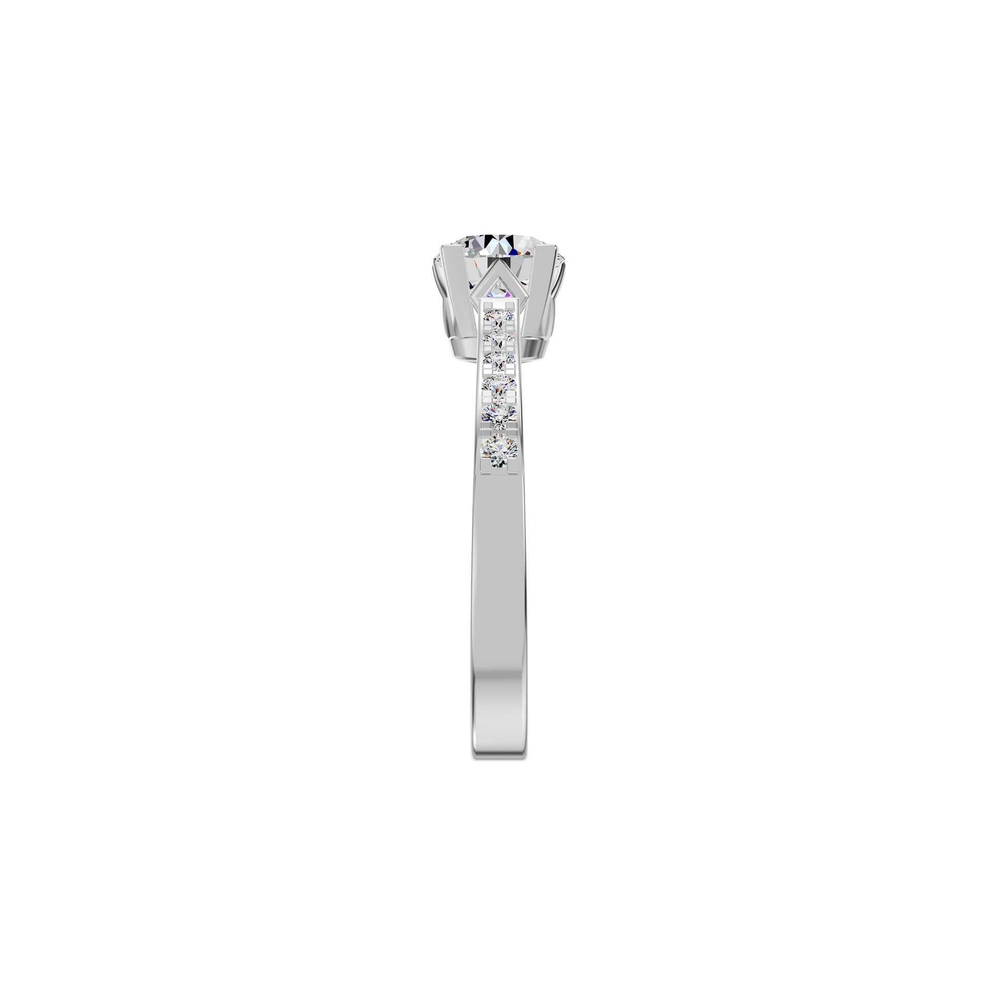Timeless Sparkle Diamond Ring 18 KT / White Gold / 18
