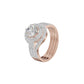 Double Halo Round Solitaire Diamond Engagement Ring 18 KT / Rose Gold / 18