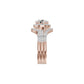 Double Halo Round Solitaire Diamond Engagement Ring 18 KT / Rose Gold / 18