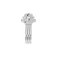 Double Halo Round Solitaire Diamond Engagement Ring 18 KT / White Gold / 18