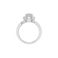 Double Halo Round Solitaire Diamond Engagement Ring 18 KT / White Gold / 18