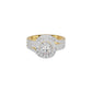 Double Halo Round Solitaire Diamond Engagement Ring 18 KT / Yellow Gold / 18