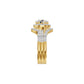 Double Halo Round Solitaire Diamond Engagement Ring 18 KT / Yellow Gold / 18
