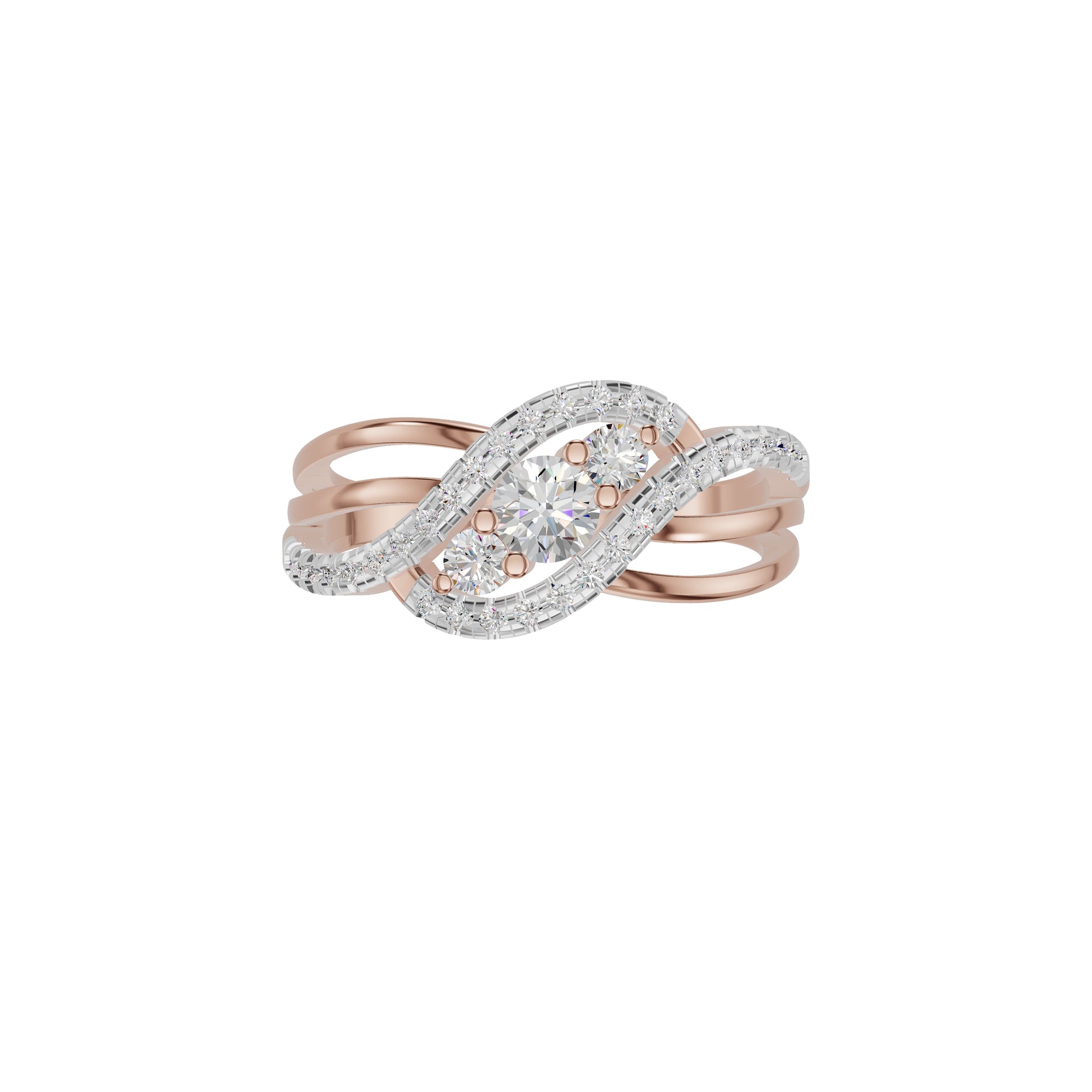 Aurora Spark Diamond Ring 18 KT / Rose Gold / 18