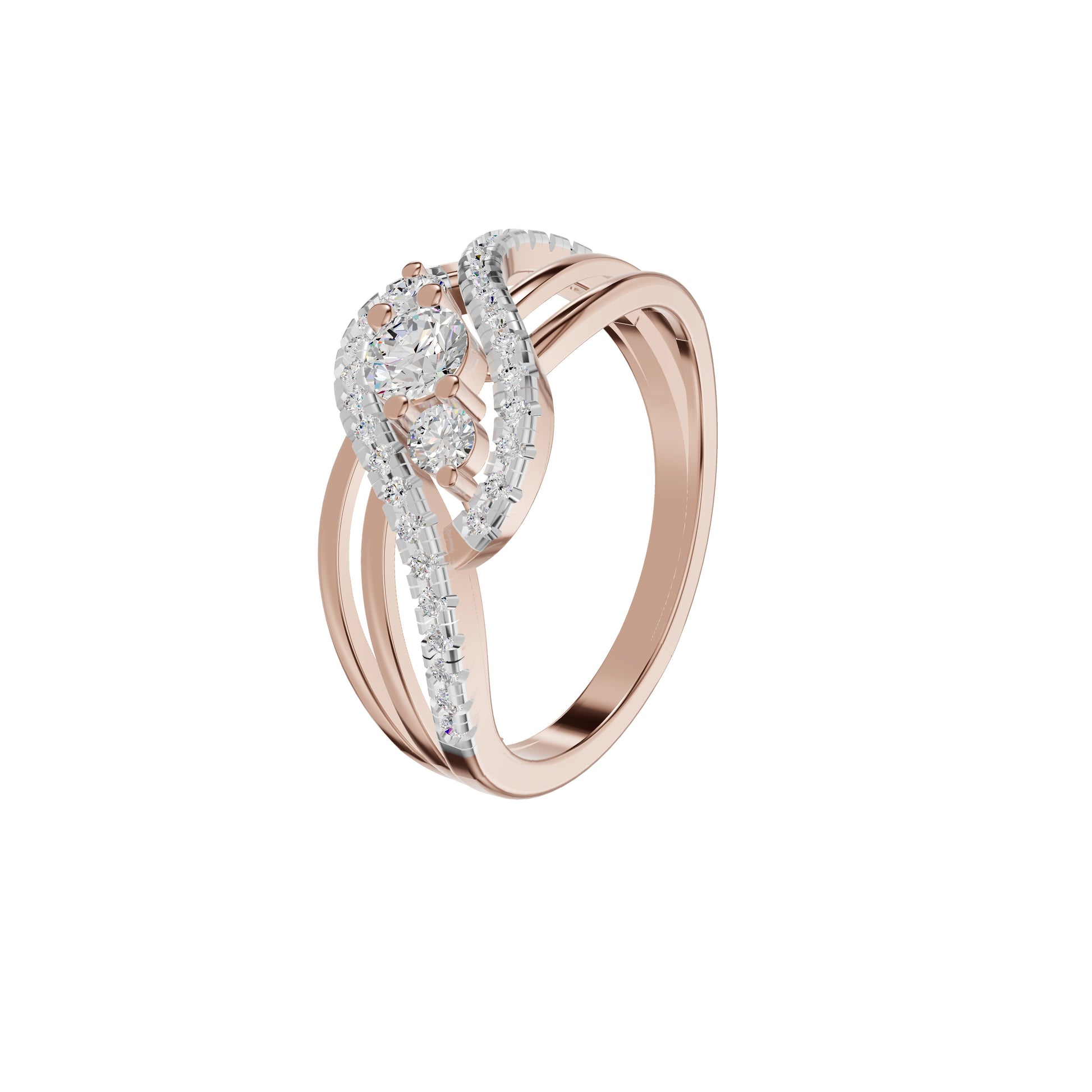 Aurora Spark Diamond Ring 18 KT / Rose Gold / 18