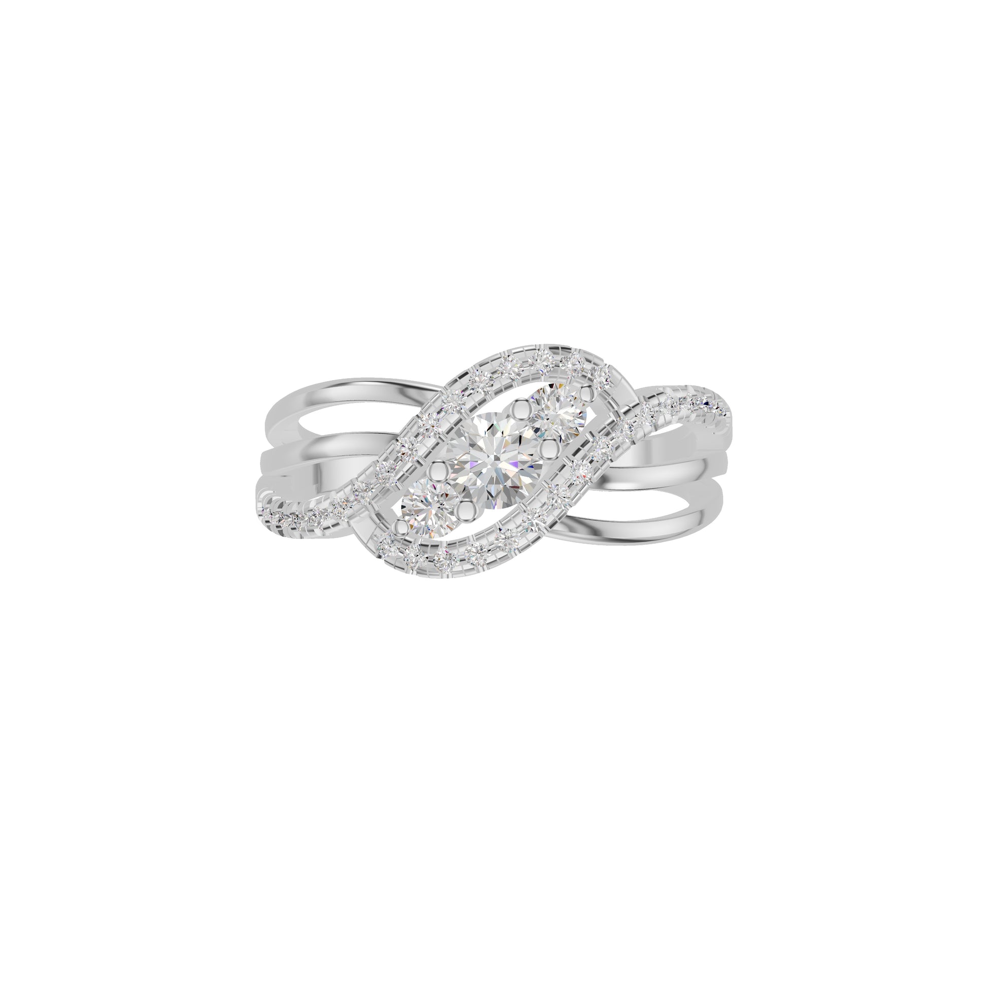 Aurora Spark Diamond Ring 18 KT / White Gold / 18
