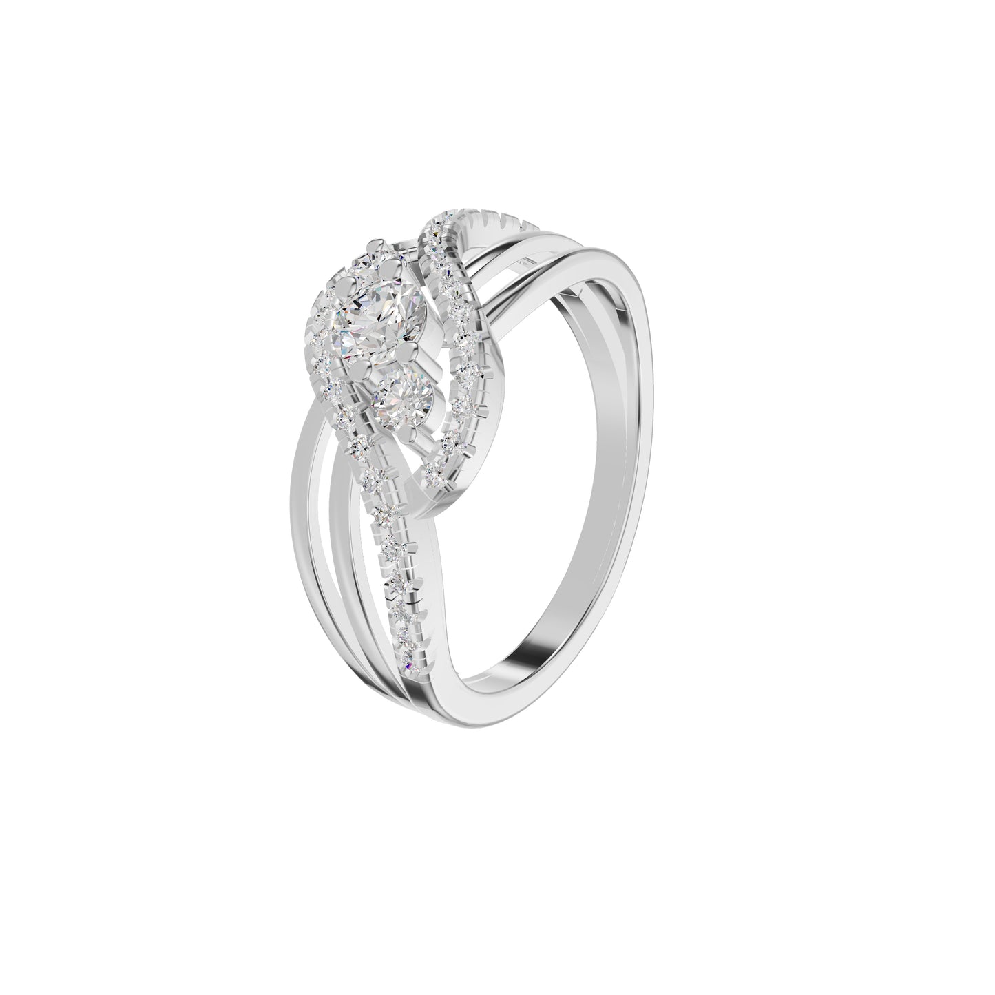 Aurora Spark Diamond Ring 18 KT / White Gold / 18