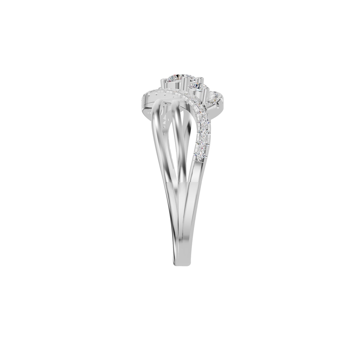 Aurora Spark Diamond Ring 18 KT / White Gold / 18