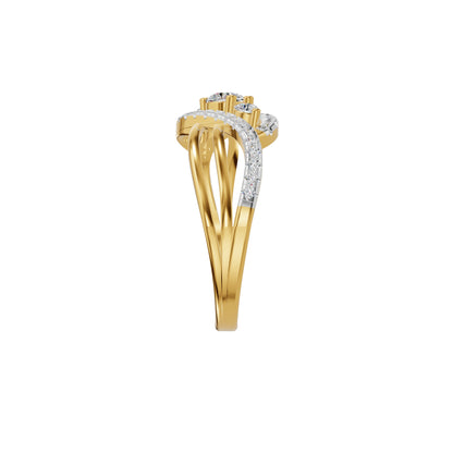 Aurora Spark Diamond Ring 18 KT / Yellow Gold / 18