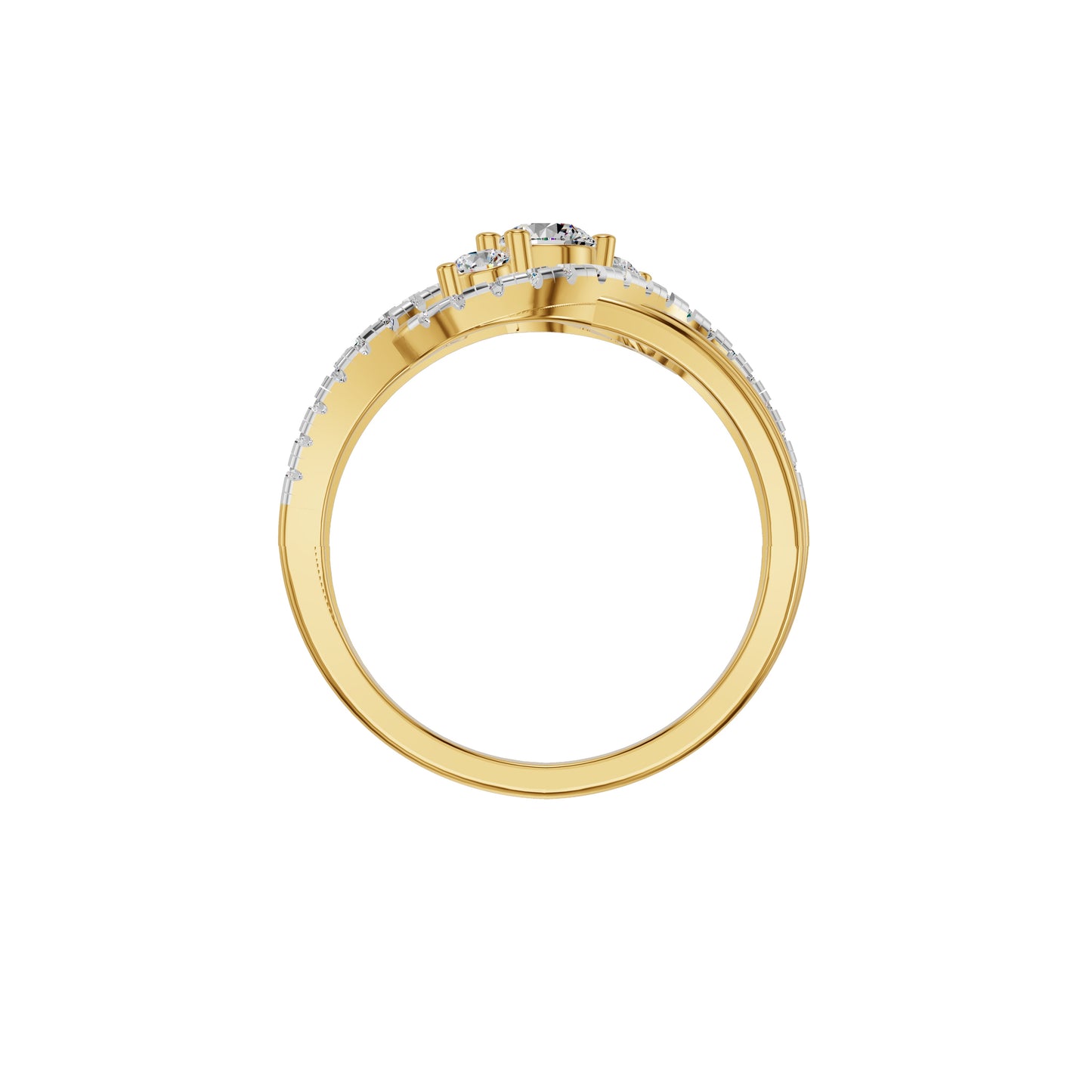 Aurora Spark Diamond Ring 18 KT / Yellow Gold / 18