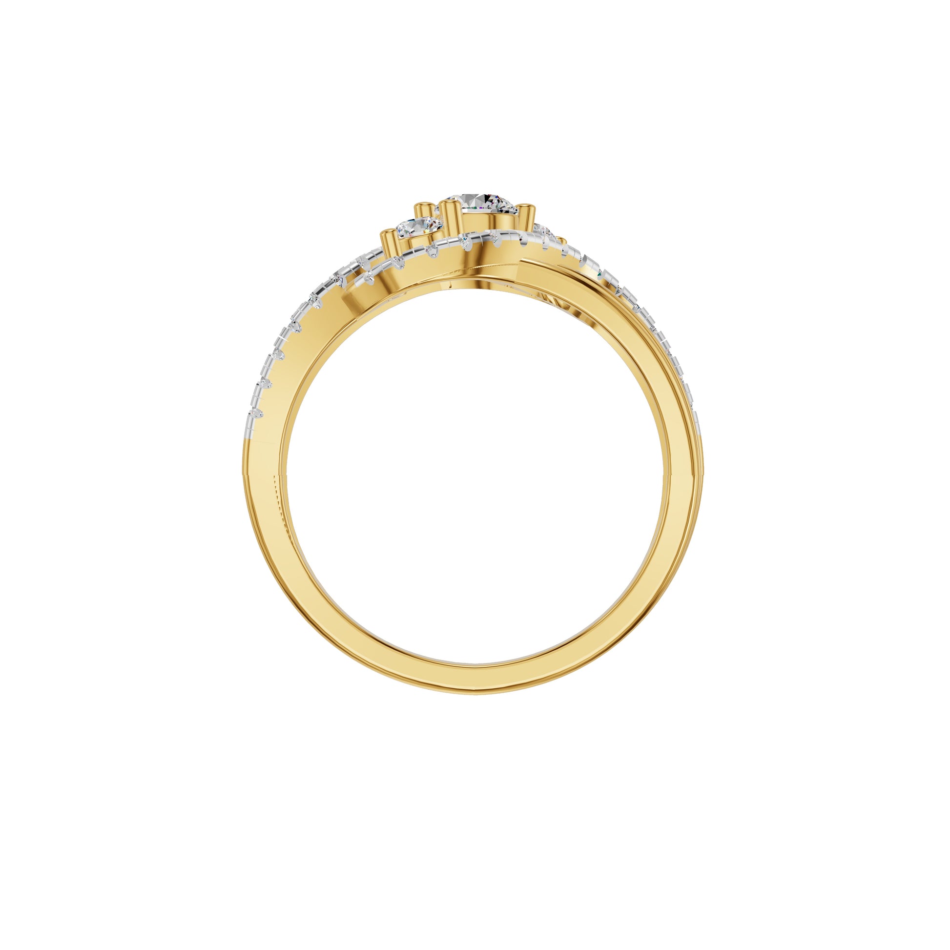 Aurora Spark Diamond Ring 18 KT / Yellow Gold / 18