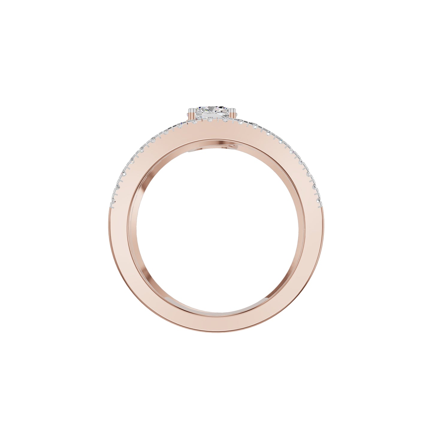 Serpent Sparkle diamond cocktail Ring 18 KT / Rose Gold / 18