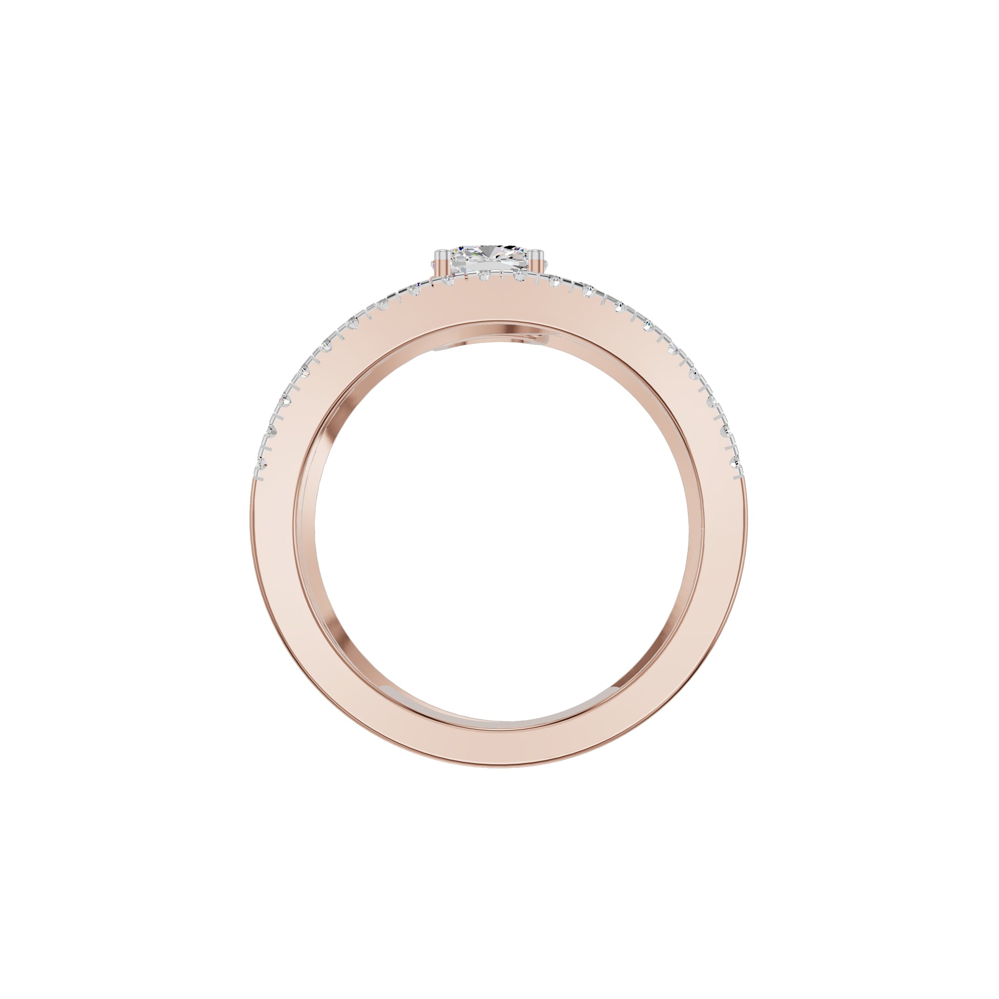 Serpent Sparkle diamond cocktail Ring 18 KT / Rose Gold / 18