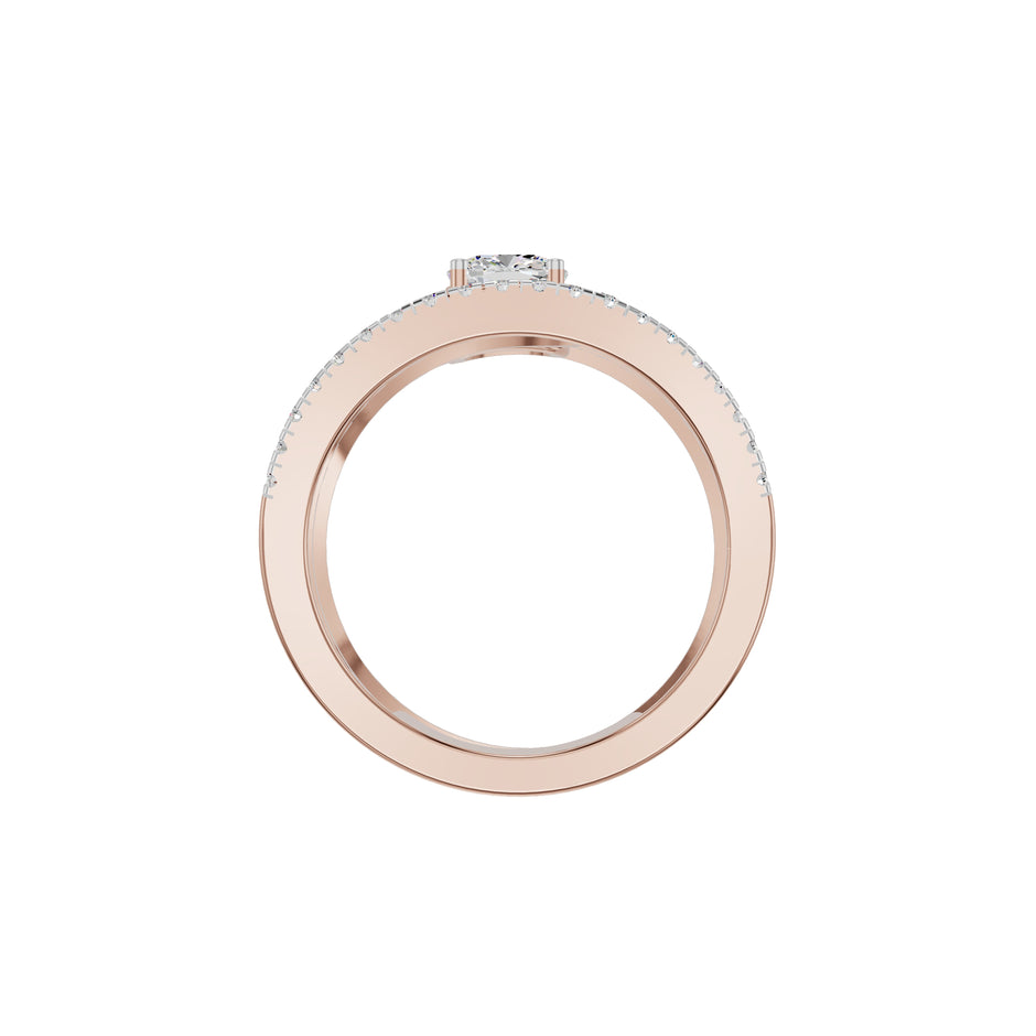 Serpent Sparkle diamond cocktail Ring 18 KT / Rose Gold / 18