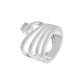 Serpent Sparkle diamond cocktail Ring 18 KT / White Gold / 18