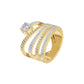 Serpent Sparkle diamond cocktail Ring 18 KT / Yellow Gold / 18