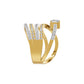 Serpent Sparkle diamond cocktail Ring 18 KT / Yellow Gold / 18