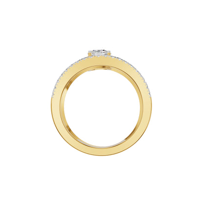 Serpent Sparkle diamond cocktail Ring 18 KT / Yellow Gold / 18