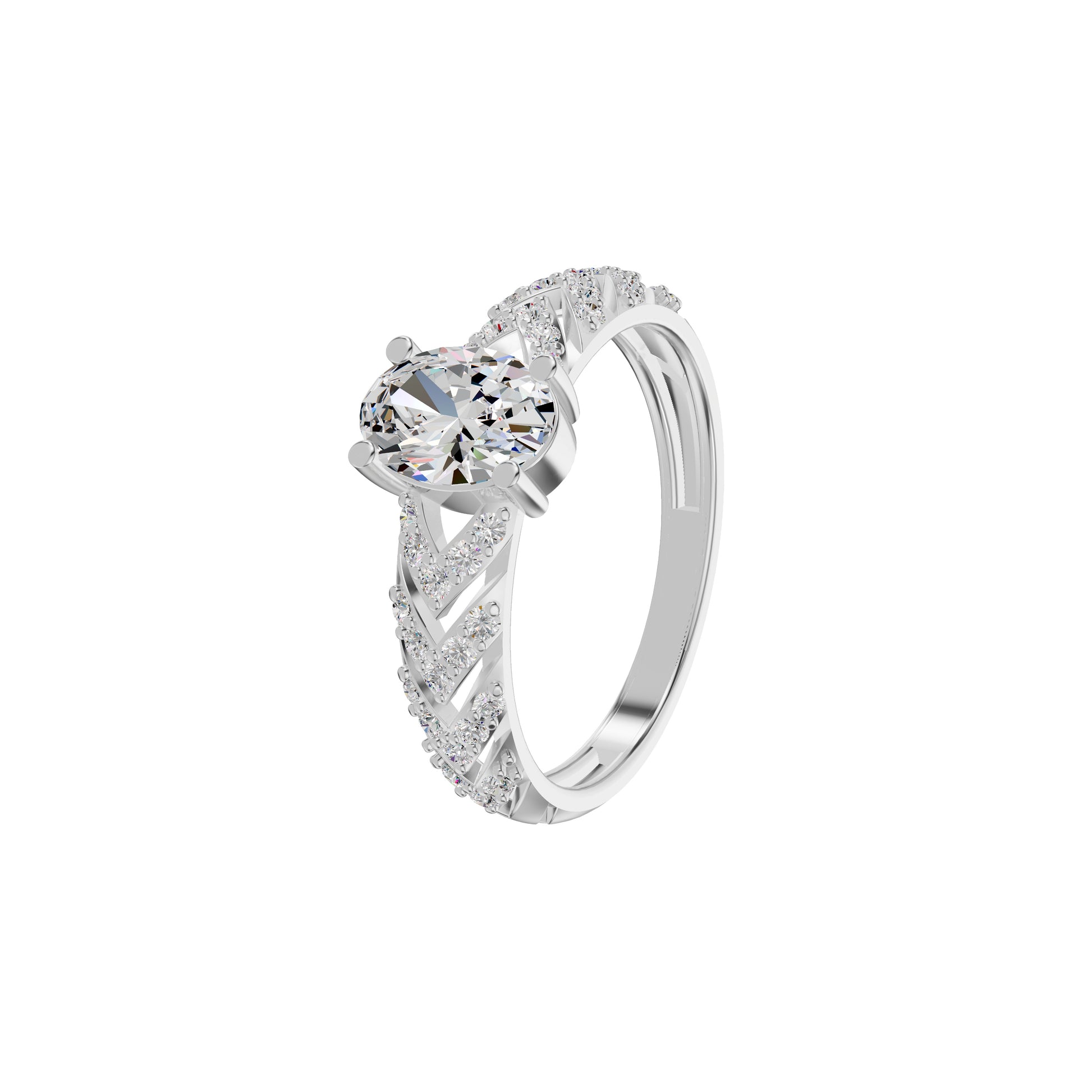 DLR002153 18 KT / White Gold / 18