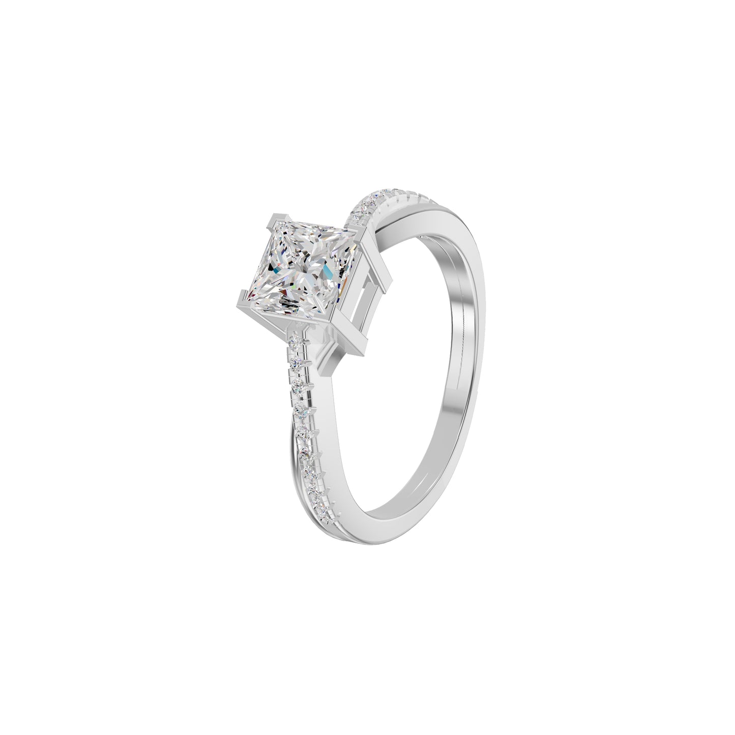 DLR002155 18 KT / White Gold / 18