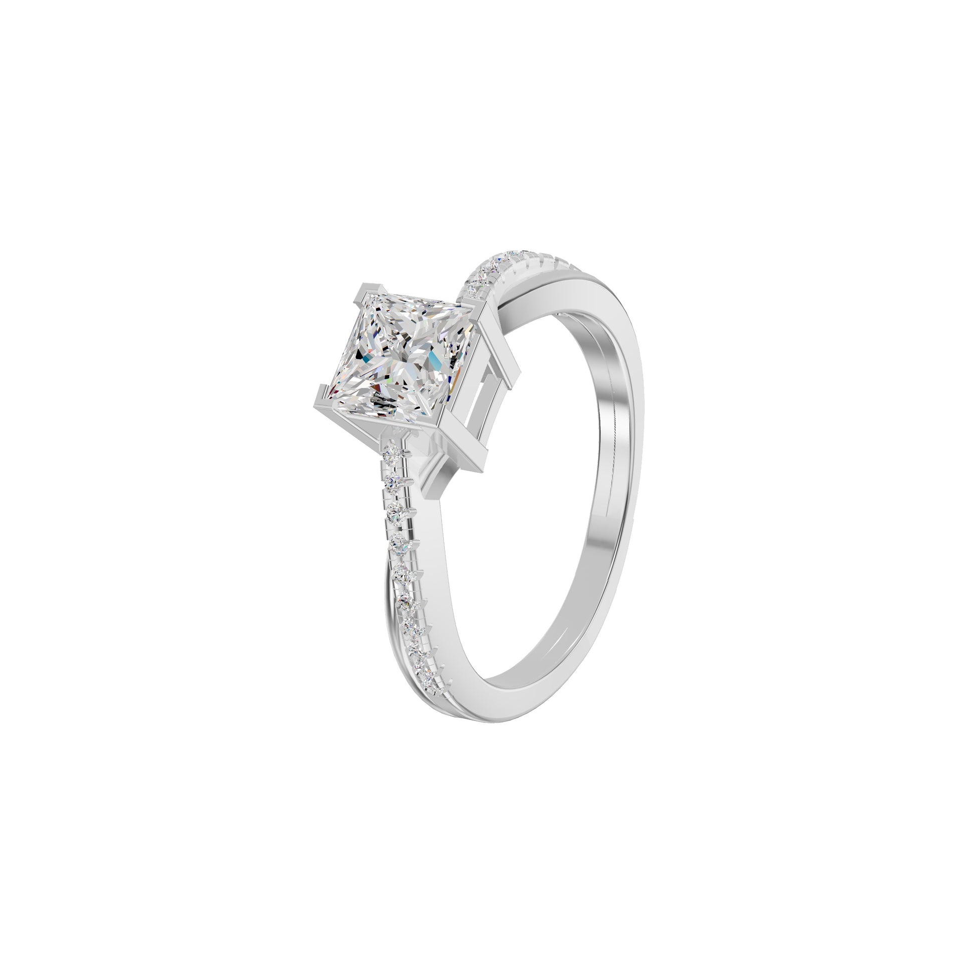 DLR002155 18 KT / White Gold / 18