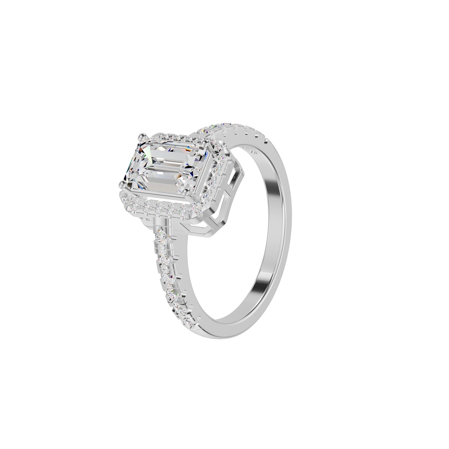 Pure Perfection Diamond Ring 18 KT / White Gold / 18