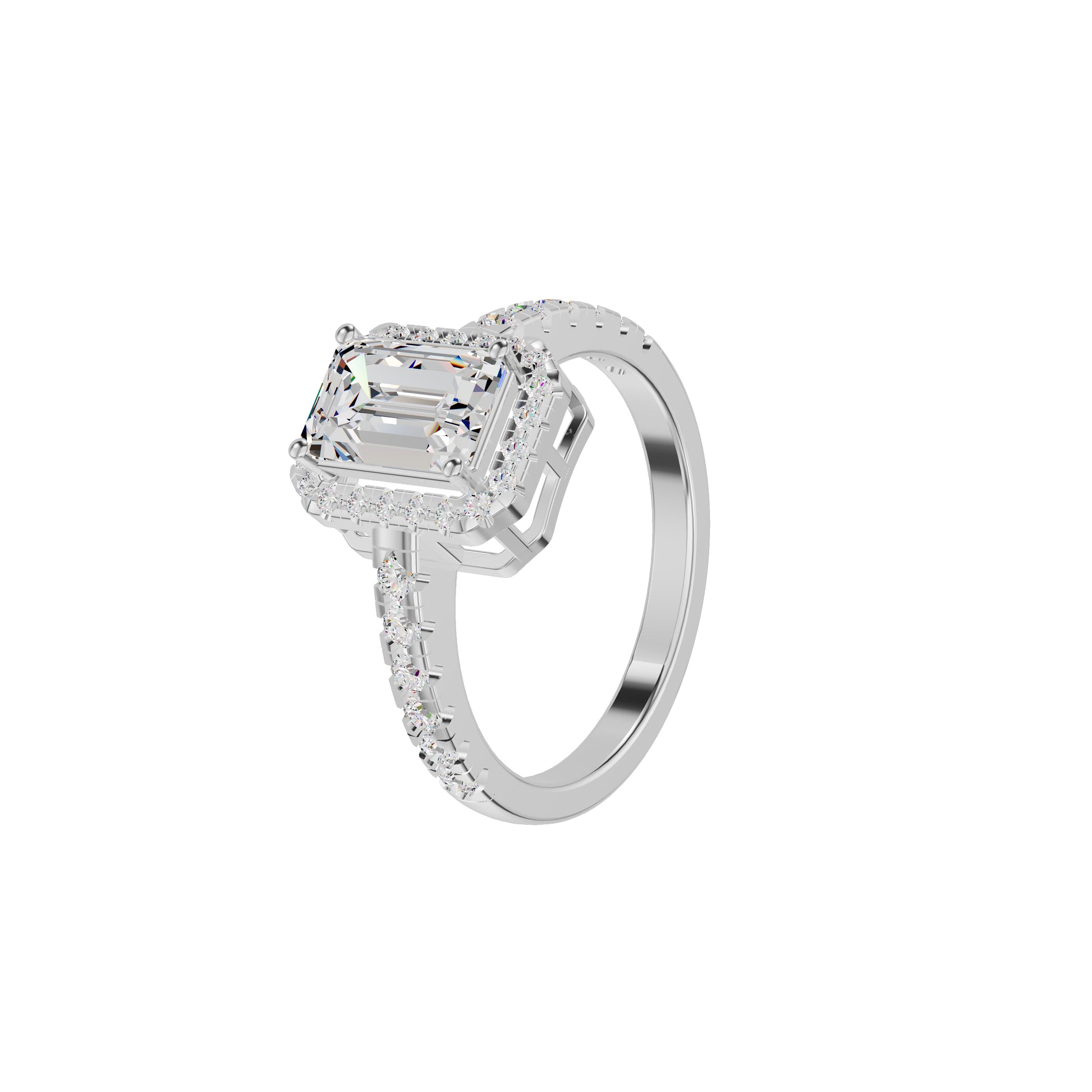 Pure Perfection Diamond Ring 18 KT / White Gold / 18