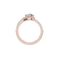 Other Half Heart Diamond Engagement Ring 18 KT / Rose Gold / 18