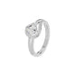Other Half Heart Diamond Engagement Ring 18 KT / White Gold / 18