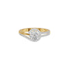 Other Half Heart Diamond Engagement Ring 18 KT / Yellow Gold / 18