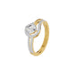Other Half Heart Diamond Engagement Ring 18 KT / Yellow Gold / 18