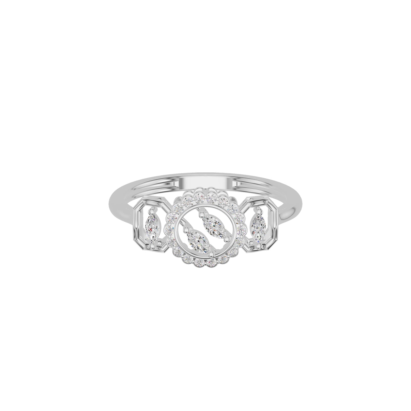 Timeless Fleur Diamond Ring 18 KT / White Gold / 18