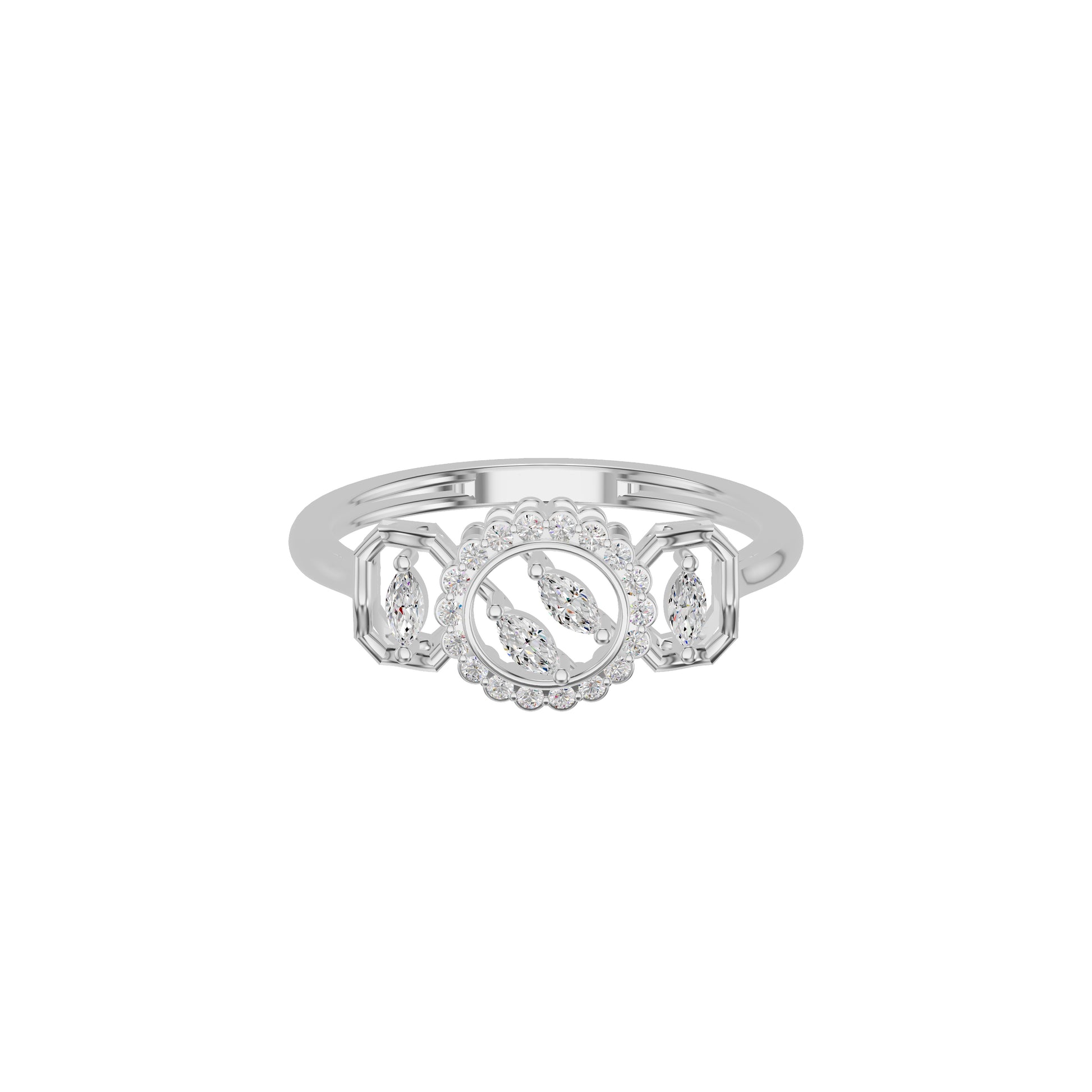 Timeless Fleur Diamond Ring 18 KT / White Gold / 18