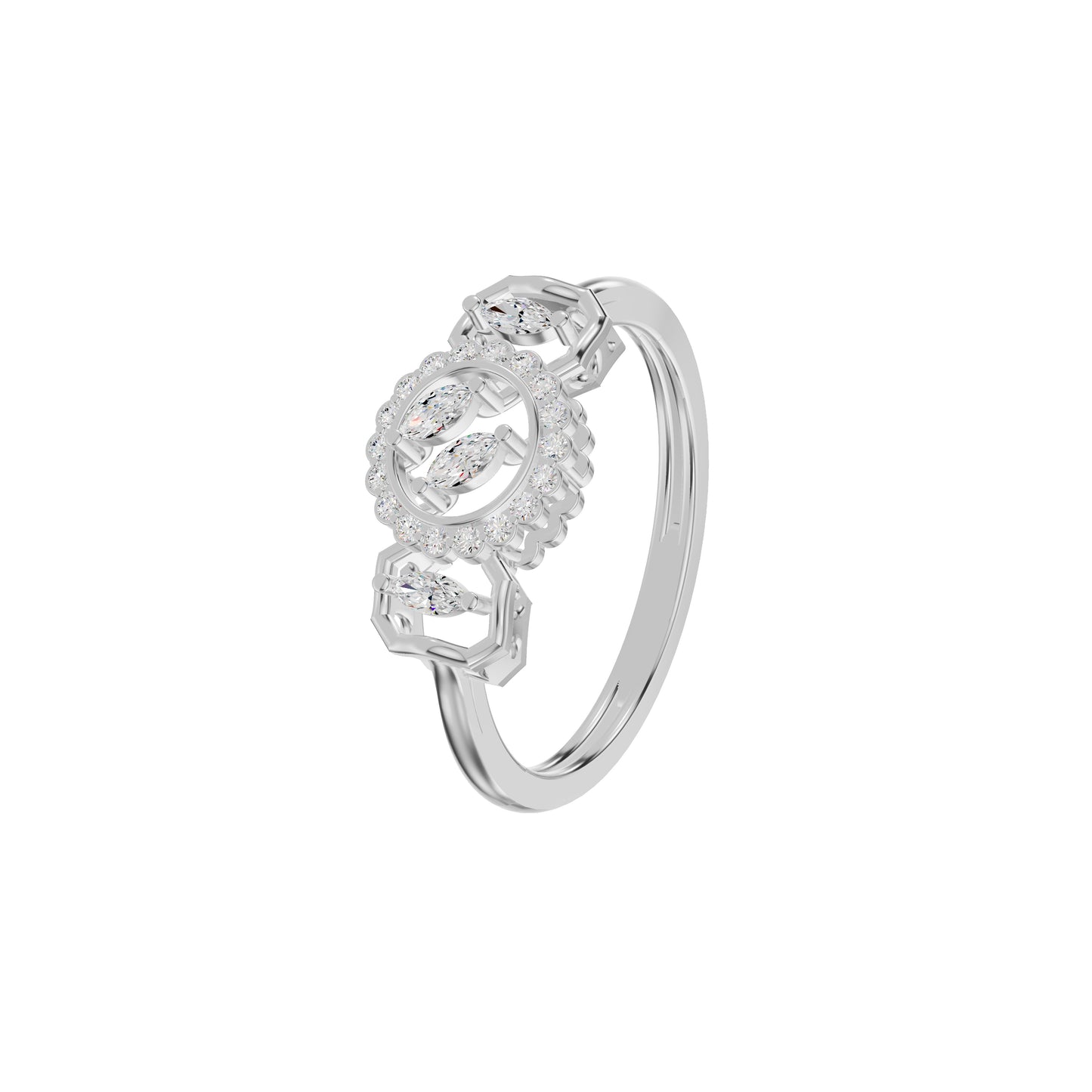 Timeless Fleur Diamond Ring 18 KT / White Gold / 18