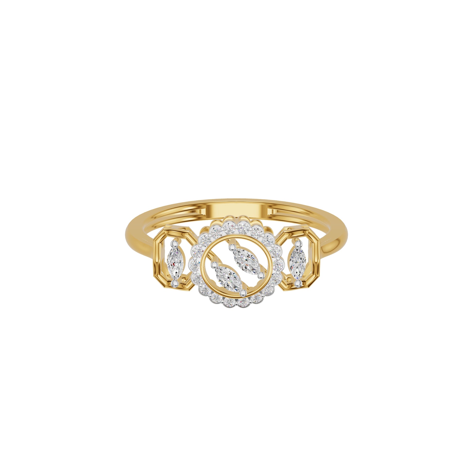 Timeless Fleur Diamond Ring 18 KT / Yellow Gold / 18