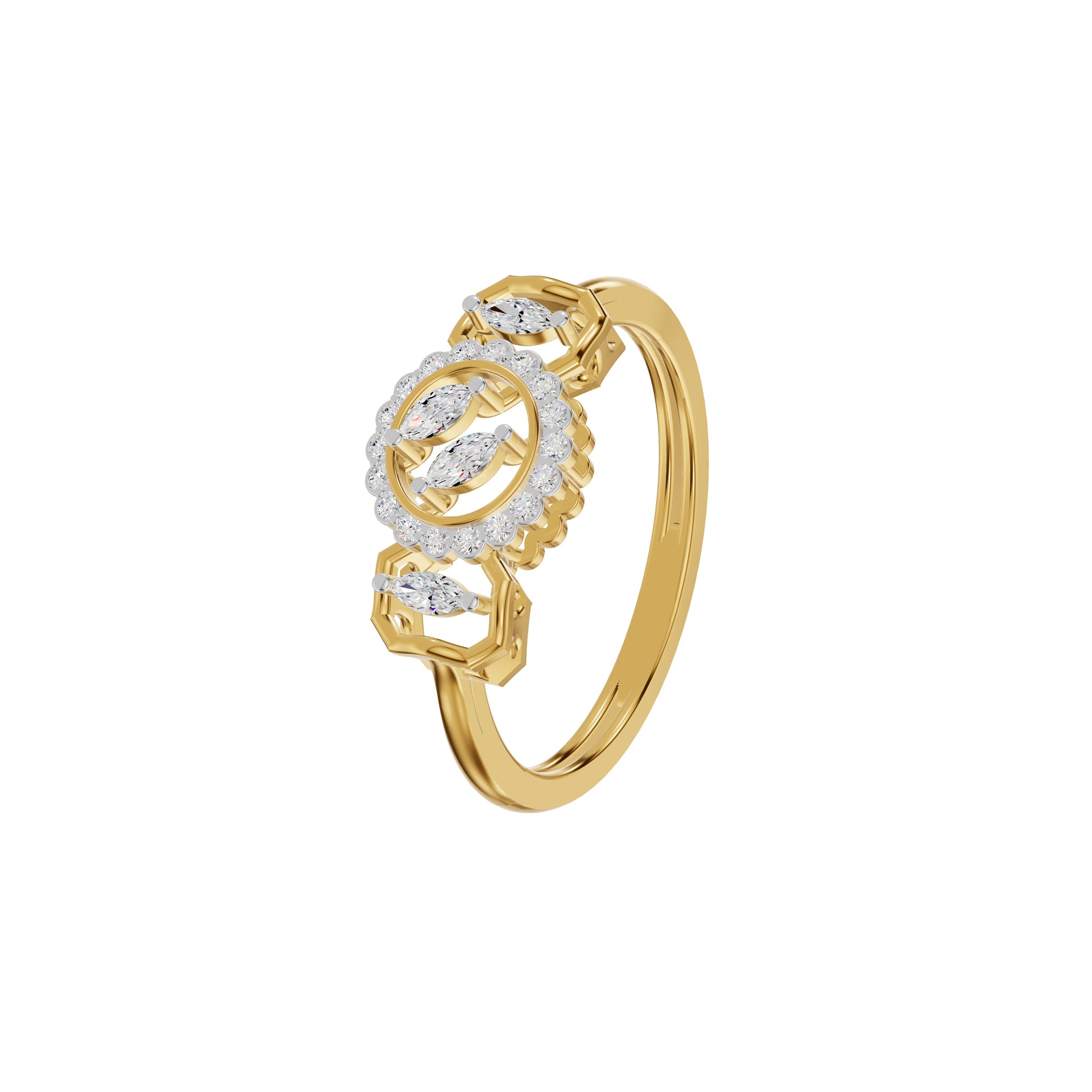 Timeless Fleur Diamond Ring 18 KT / Yellow Gold / 18