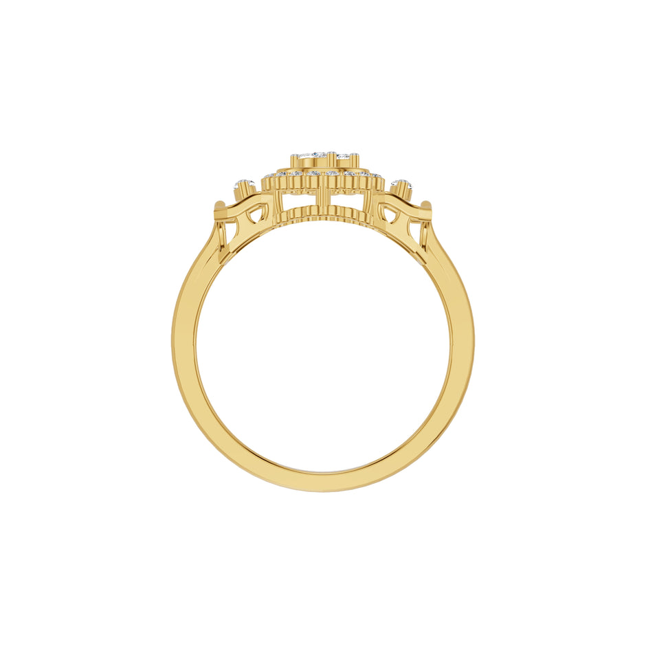 Timeless Fleur Diamond Ring 18 KT / Yellow Gold / 18