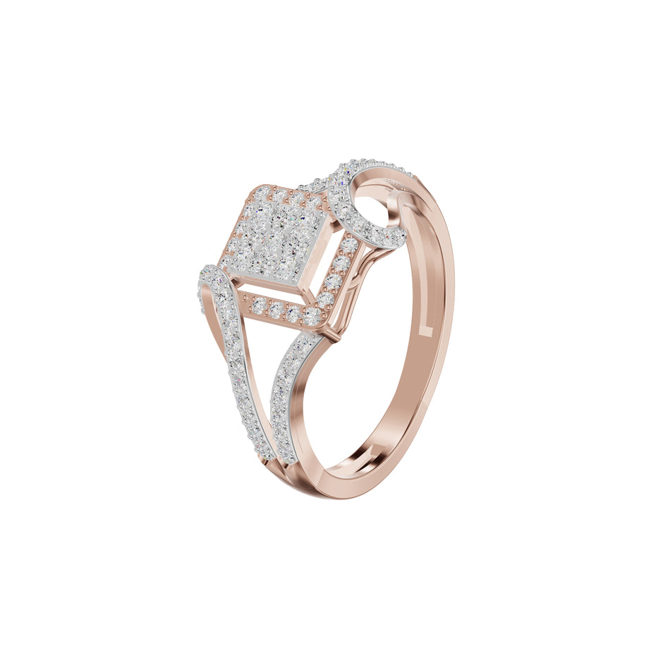 Advika Diamond Ring 18 KT / Rose Gold / 18