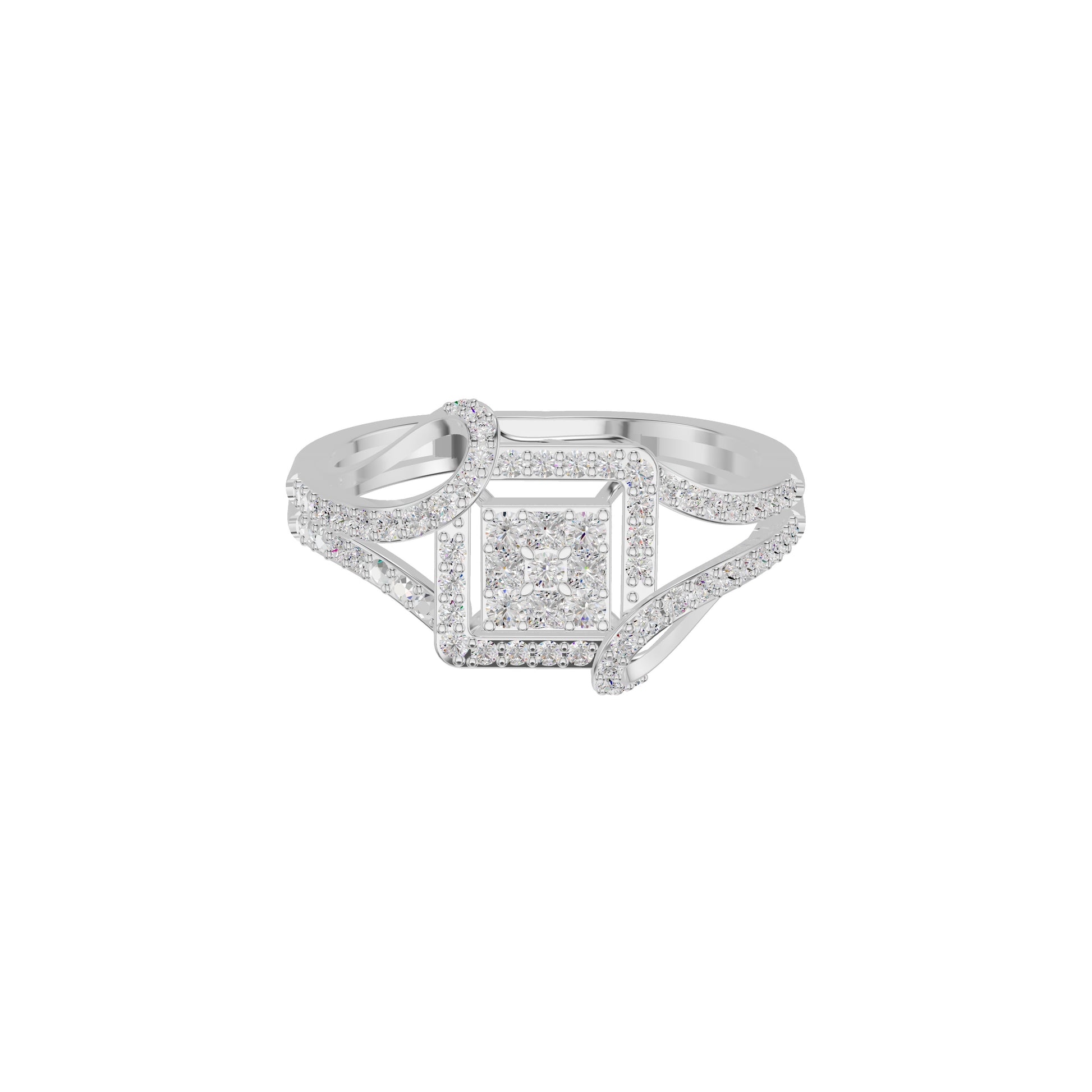 Advika Diamond Ring 18 KT / White Gold / 18