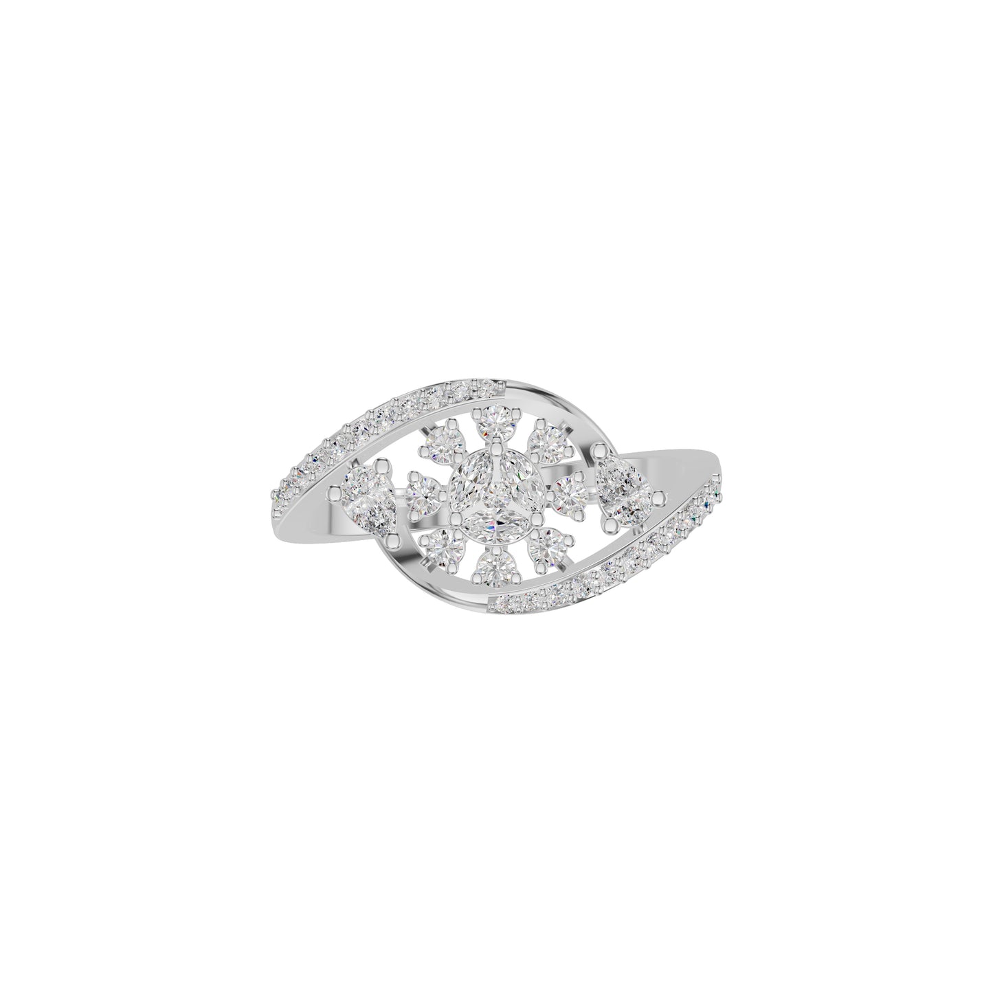Levana Diamond Ring 18 KT / White Gold / 18