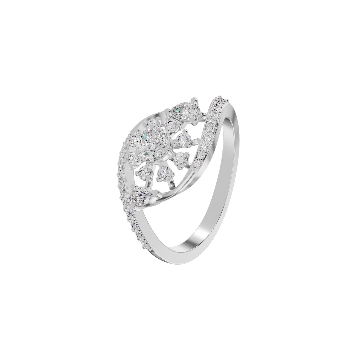 Levana Diamond Ring 18 KT / White Gold / 18